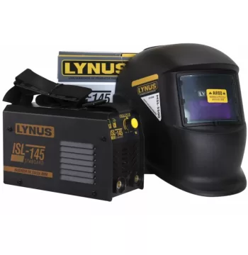 KIT MAQUINA DE SOLDAR INVEROSA LYNUS 100A-220V MAS CASCO PROTECTOR